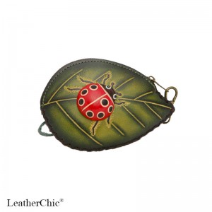  Large Size Coin Purse CP 118.1 Ladybug on Leaf