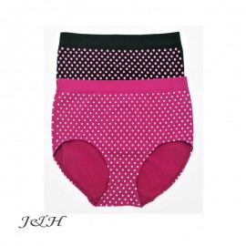 Pack of 6 Seamless Dot Short 3440 PK 1 (3 Black, 3 Wine Red)