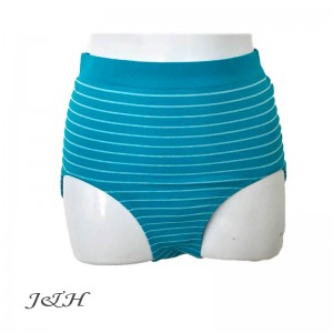 Pack of 6 Seamless Stripe Short 3448 PK 1 (2 Mocha, 2 Light Blue , 2 Dark Blue)