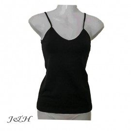 Pack of 3 Seamless V-neck Camisole  4399-2 PK 1 (1 Blue, 1 Pink, 1 Black)