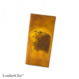 Hand Carved Long Wallet Eagle WL 048