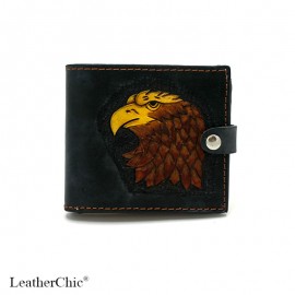 Hand Carved Short Wallet Eagle WS 048.1